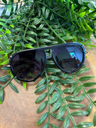 TopFoxx Ivy Black Sunglasses-Sunglasses-topfoxx-The Silo Boutique, Women's Fashion Boutique Located in Warren and Grand Forks North Dakota
