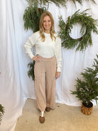 Knit Oversized Cargo Pants-Taupe-Pants-hyfve-The Silo Boutique, Women's Fashion Boutique Located in Warren and Grand Forks North Dakota