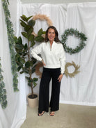 Allie Half Zip Top-Off White-Long Sleeve Tops-allie Rose-The Silo Boutique, Women's Fashion Boutique Located in Warren and Grand Forks North Dakota