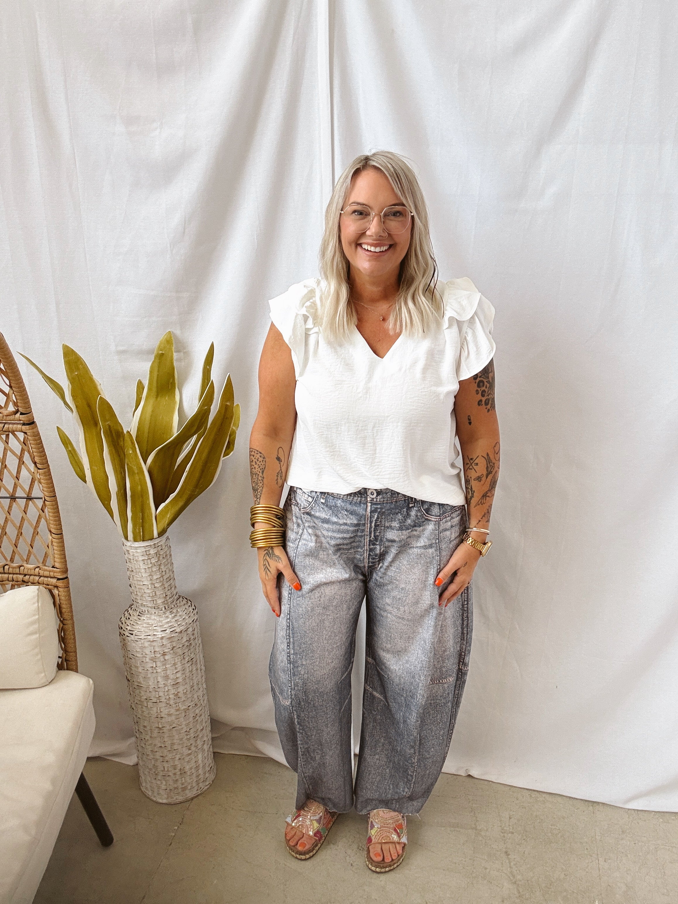 The Illusion Barrel Pants-Final sale-Pants-oddi-The Silo Boutique, Women's Fashion Boutique Located in Warren and Grand Forks North Dakota