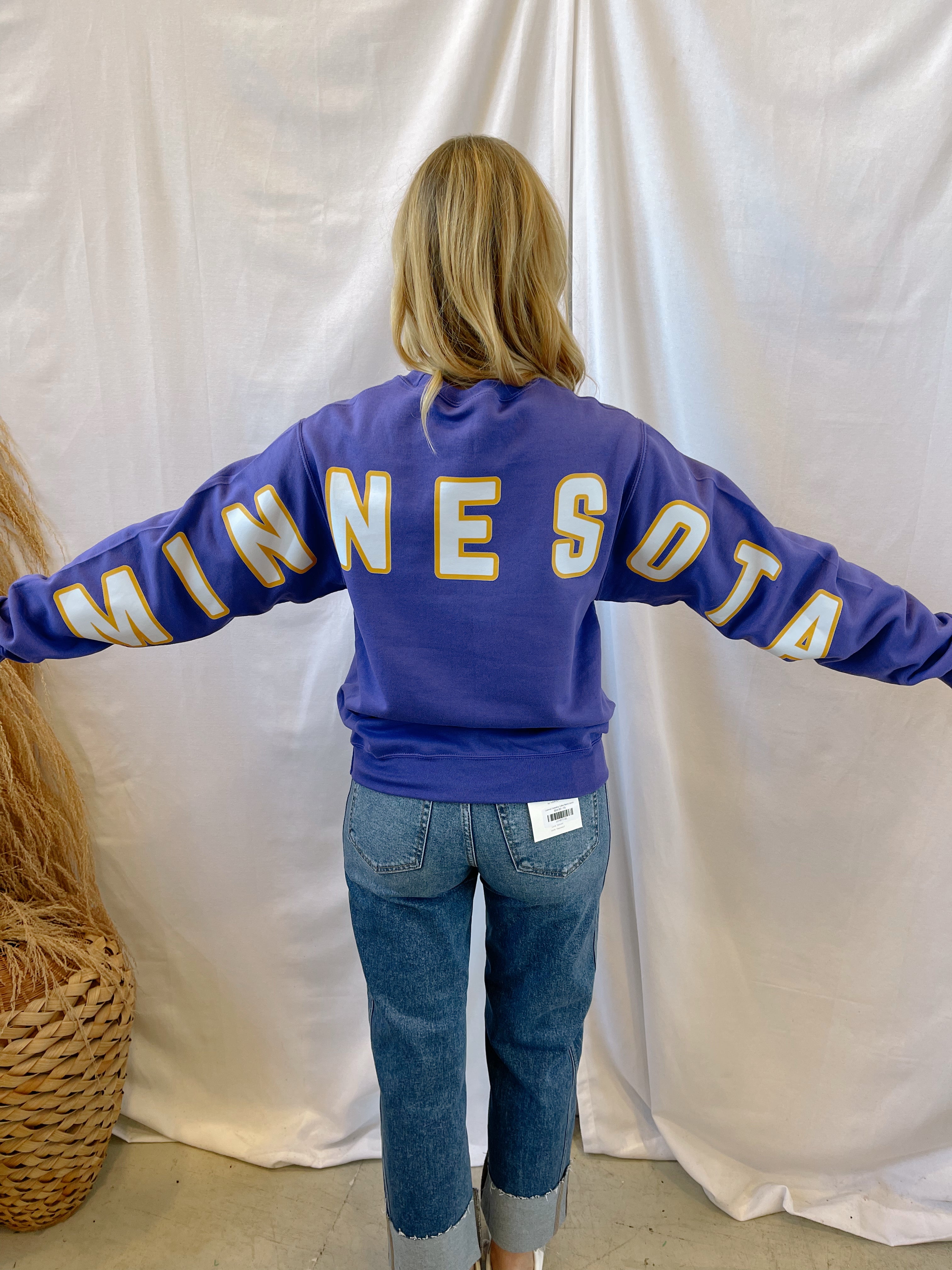 Vikings Big Letter Sweatshirt-Cardigans-blackframe-The Silo Boutique, Women's Fashion Boutique Located in Warren and Grand Forks North Dakota