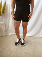 Bella Booty Lifting Black Shorts-Shorts-mono b-The Silo Boutique, Women's Fashion Boutique Located in Warren and Grand Forks North Dakota