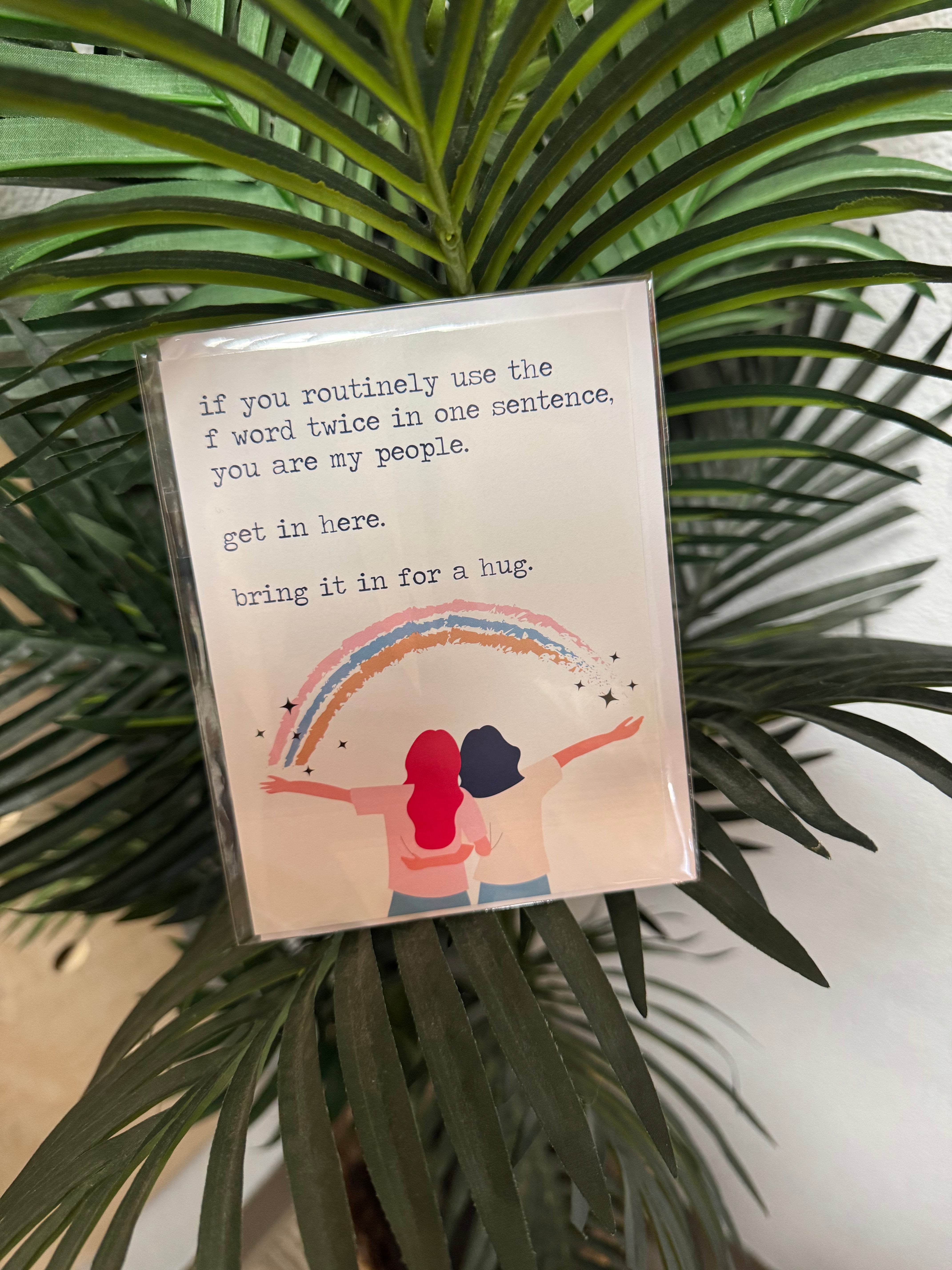 Bring It In For a Hug Card-Cards-crooked halo-The Silo Boutique, Women's Fashion Boutique Located in Warren and Grand Forks North Dakota