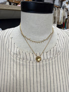 Joss Heart Necklace-Gold-Necklaces-joss-The Silo Boutique, Women's Fashion Boutique Located in Warren and Grand Forks North Dakota