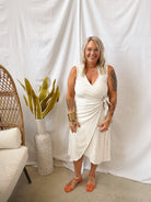 Cool Linen Dress-Natural-Dresses-be cool-The Silo Boutique, Women's Fashion Boutique Located in Warren and Grand Forks North Dakota