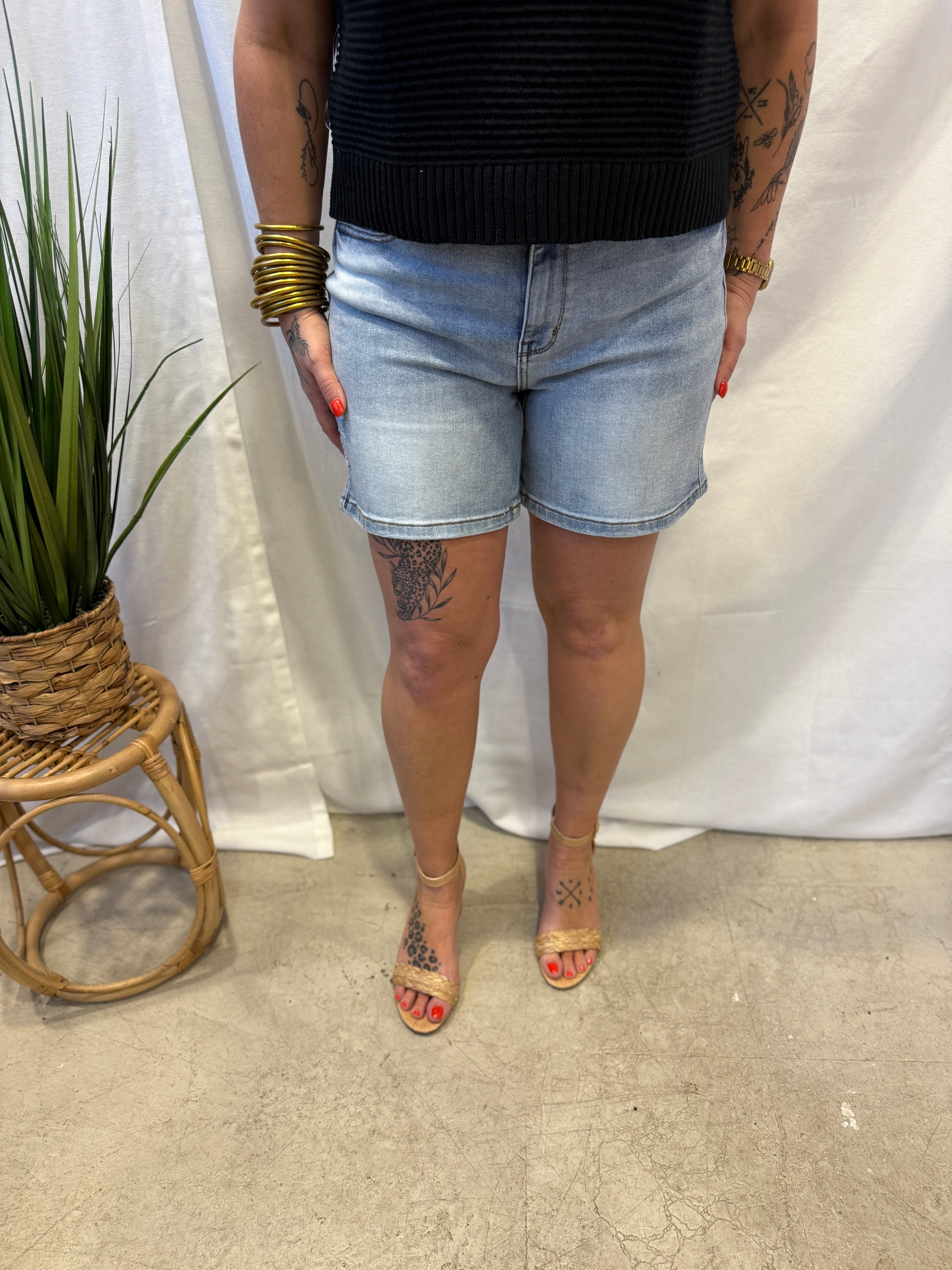 Judy Blue Vintage Wash Dad Shorts-Shorts-judy blue-The Silo Boutique, Women's Fashion Boutique Located in Warren and Grand Forks North Dakota