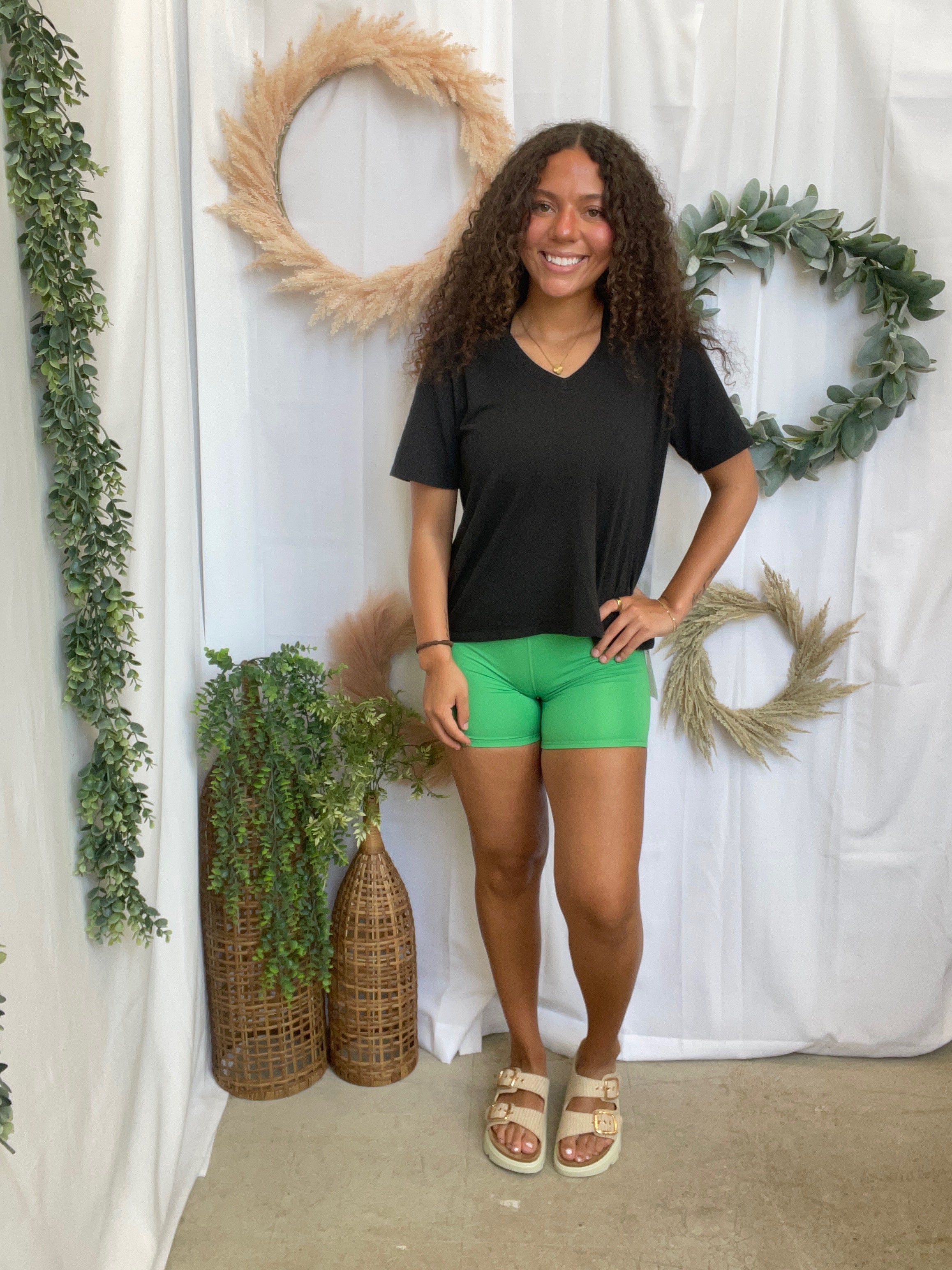 Mono B Pima V Neck Top-Black-Short Sleeve Tops-mono b-The Silo Boutique, Women's Fashion Boutique Located in Warren and Grand Forks North Dakota