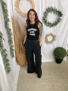 Bella Knit Oversized Cargo Pants-Black-Pants-hyfve-The Silo Boutique, Women's Fashion Boutique Located in Warren and Grand Forks North Dakota