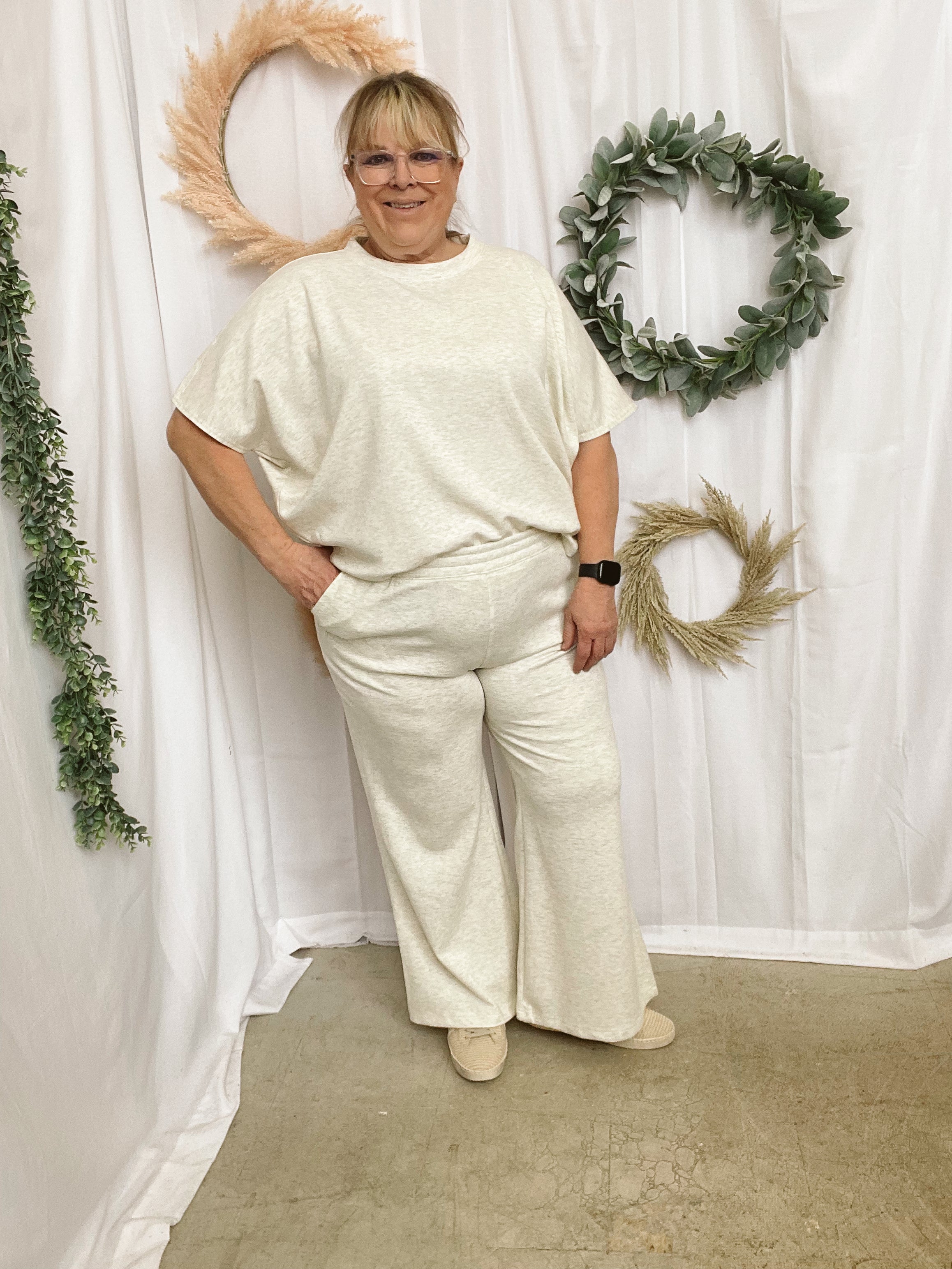 Stella Scuba Set-Heather Oat-Long Sleeve Tops-Zenana-The Silo Boutique, Women's Fashion Boutique Located in Warren and Grand Forks North Dakota