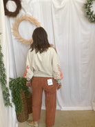Vintage Botanical Floral Sweatshirt-Beige-Sweatshirts-davi-The Silo Boutique, Women's Fashion Boutique Located in Warren and Grand Forks North Dakota