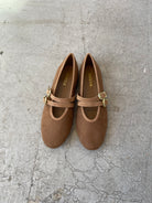 Soda Glory Flat Shoe-Tan-Sandals-soda-The Silo Boutique, Women's Fashion Boutique Located in Warren and Grand Forks North Dakota