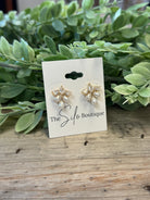 Pearl and Rhinestone Burst Earrings-Earrings-Avenue T-The Silo Boutique, Women's Fashion Boutique Located in Warren and Grand Forks North Dakota