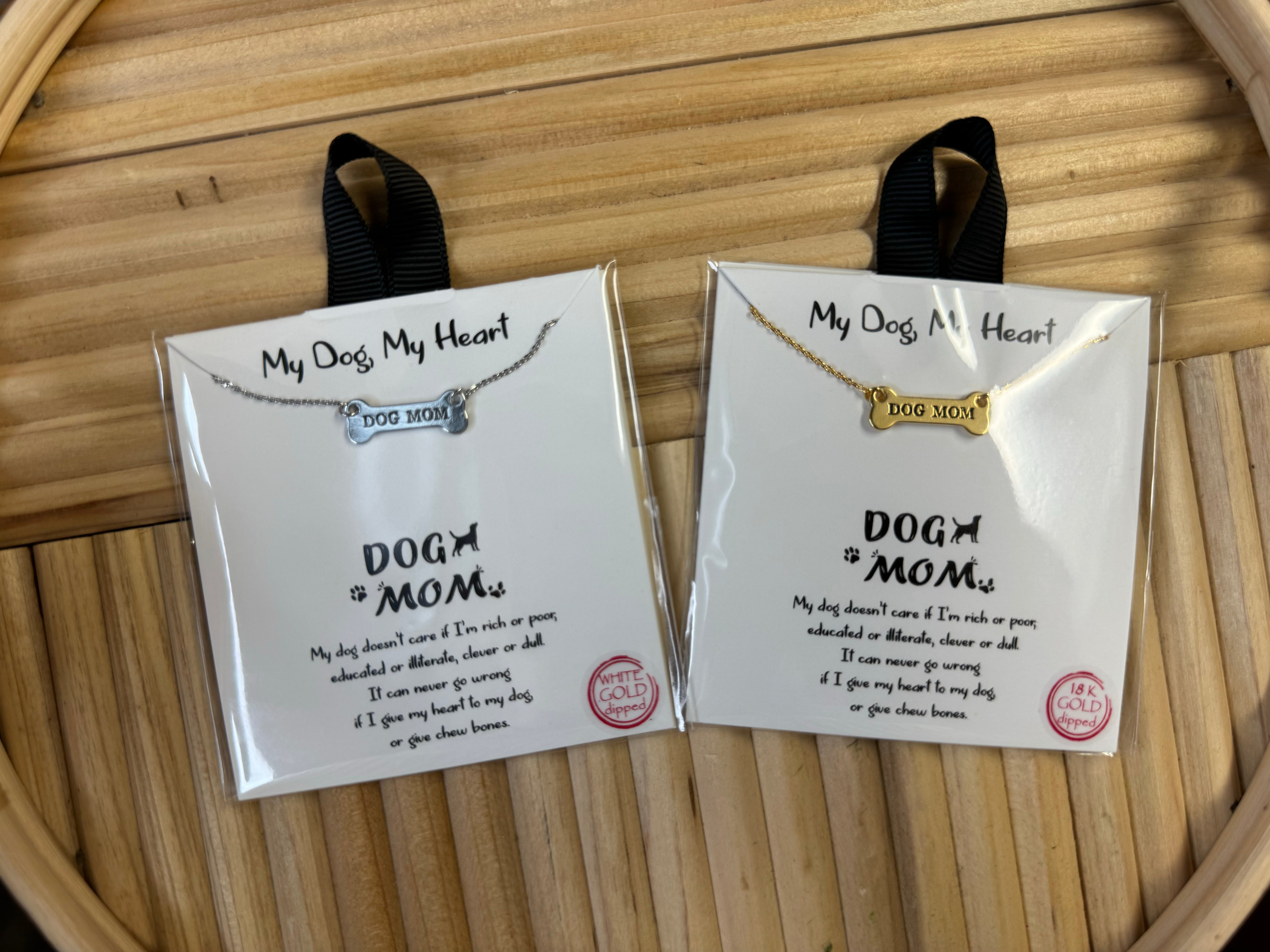 Dog Mom Bone Necklace-Necklaces-Fame-The Silo Boutique, Women's Fashion Boutique Located in Warren and Grand Forks North Dakota