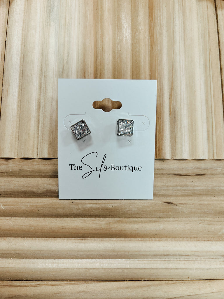 Dazzlers Framed Stud Earrings-earrings-howards-The Silo Boutique, Women's Fashion Boutique Located in Warren and Grand Forks North Dakota