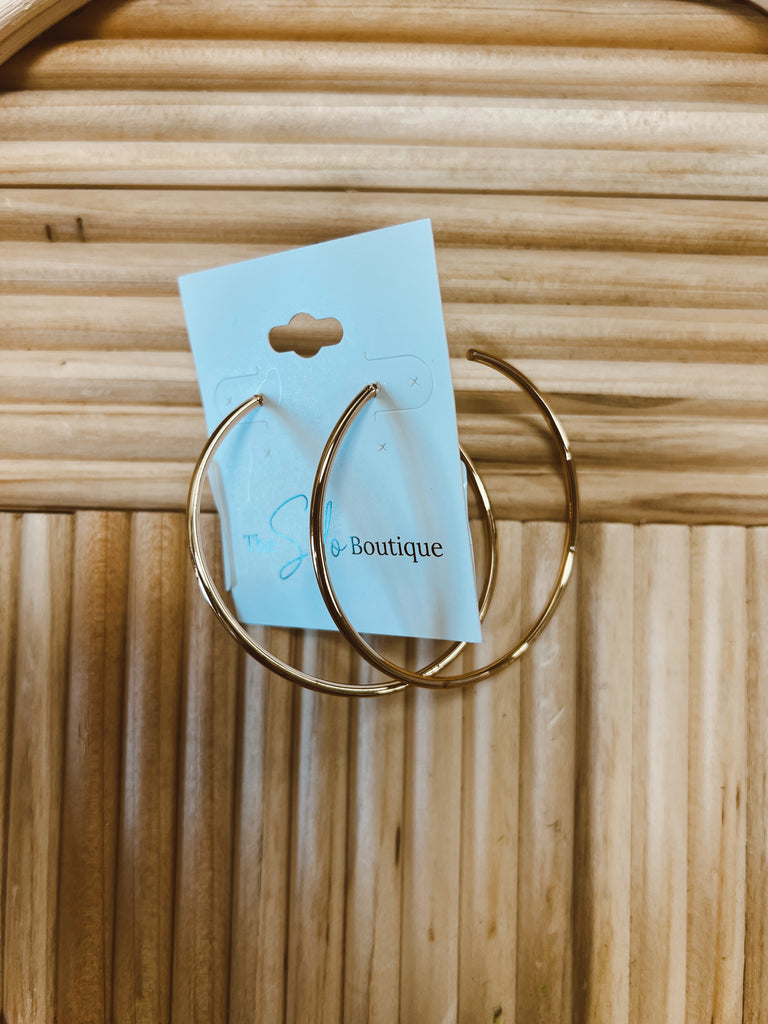 Girly Hollow Hoop Earrings-earrings-girly-The Silo Boutique, Women's Fashion Boutique Located in Warren and Grand Forks North Dakota