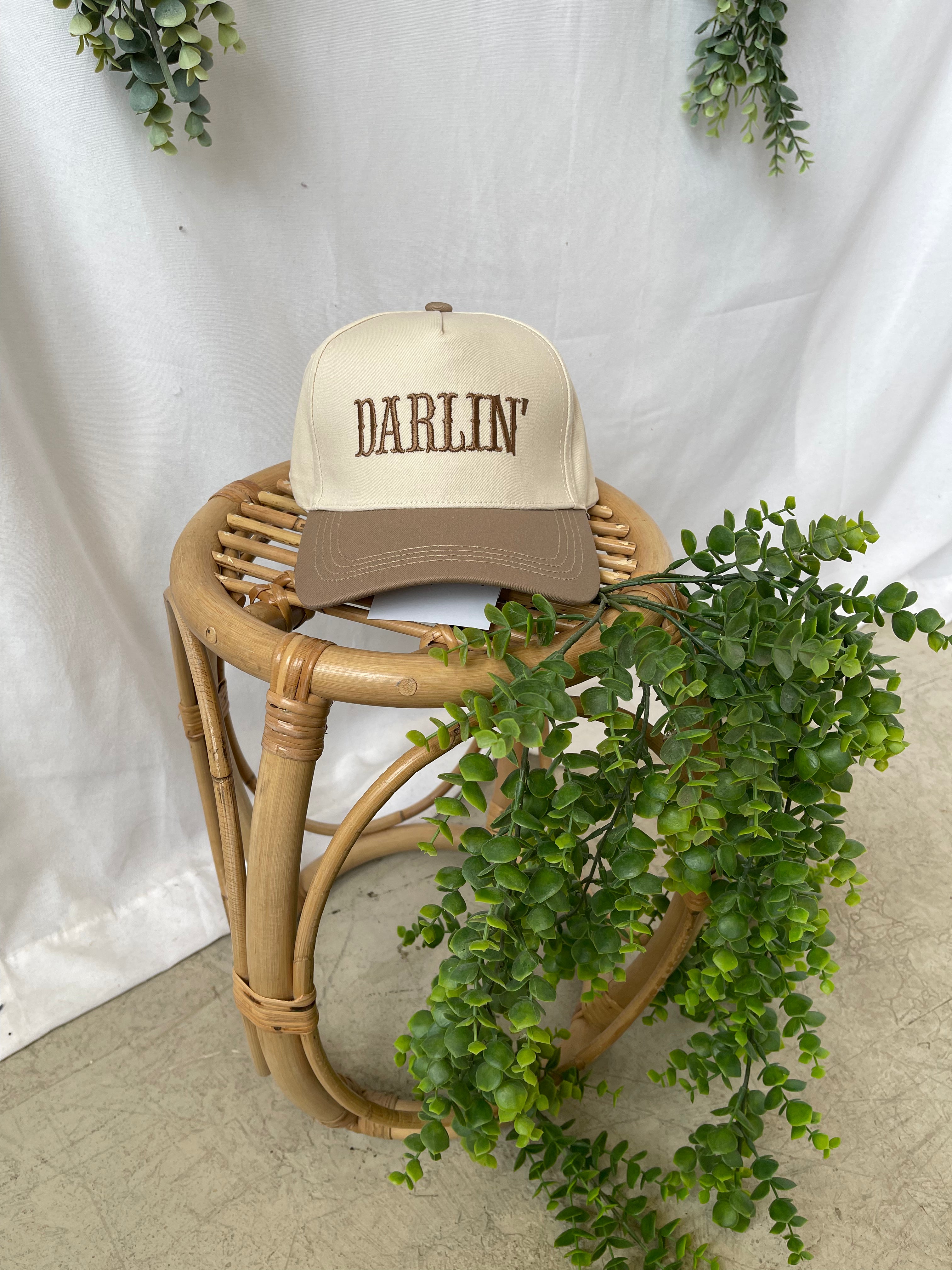 Zen Darlin' Embroidered Hat-Mocha-Hats-Zenana-The Silo Boutique, Women's Fashion Boutique Located in Warren and Grand Forks North Dakota