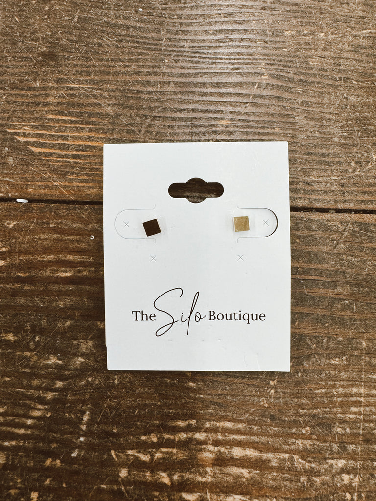 Mini Square Stud Earrings-earrings-howards-The Silo Boutique, Women's Fashion Boutique Located in Warren and Grand Forks North Dakota