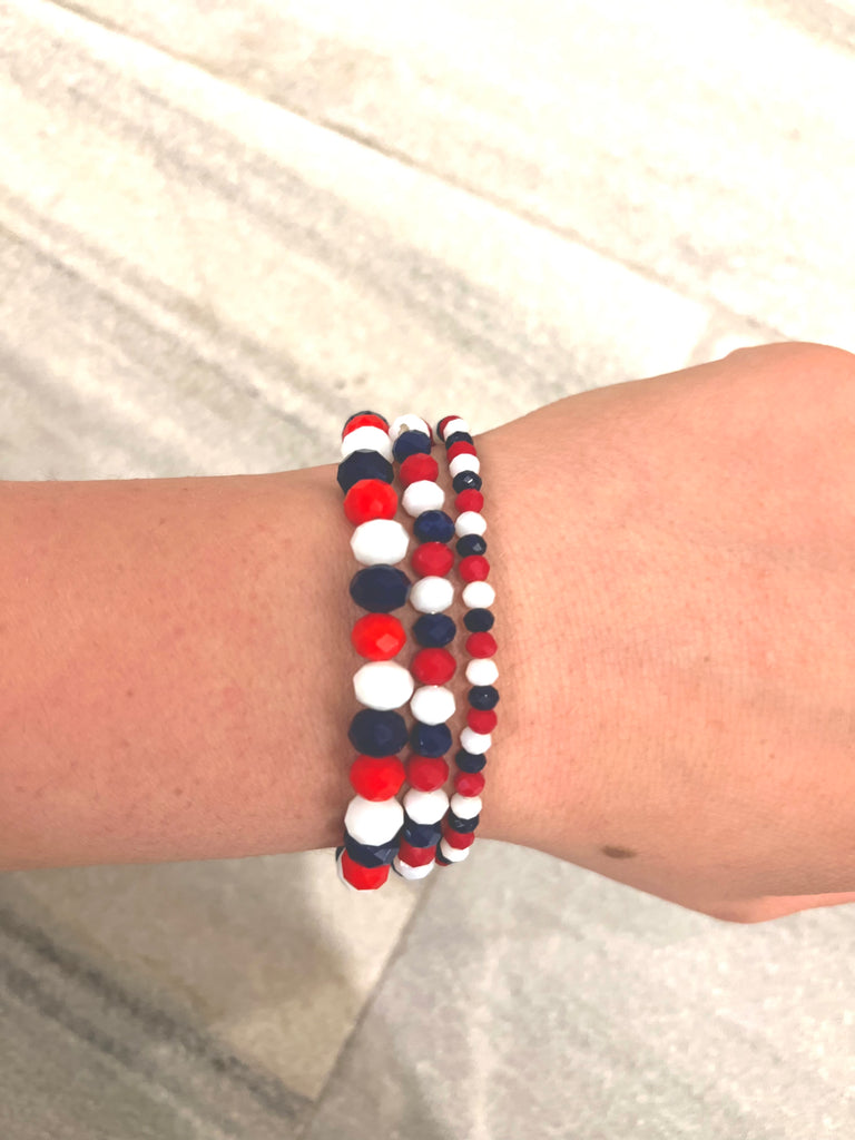 Red & Blue Bracelets-earrings-camel threads-The Silo Boutique, Women's Fashion Boutique Located in Warren and Grand Forks North Dakota