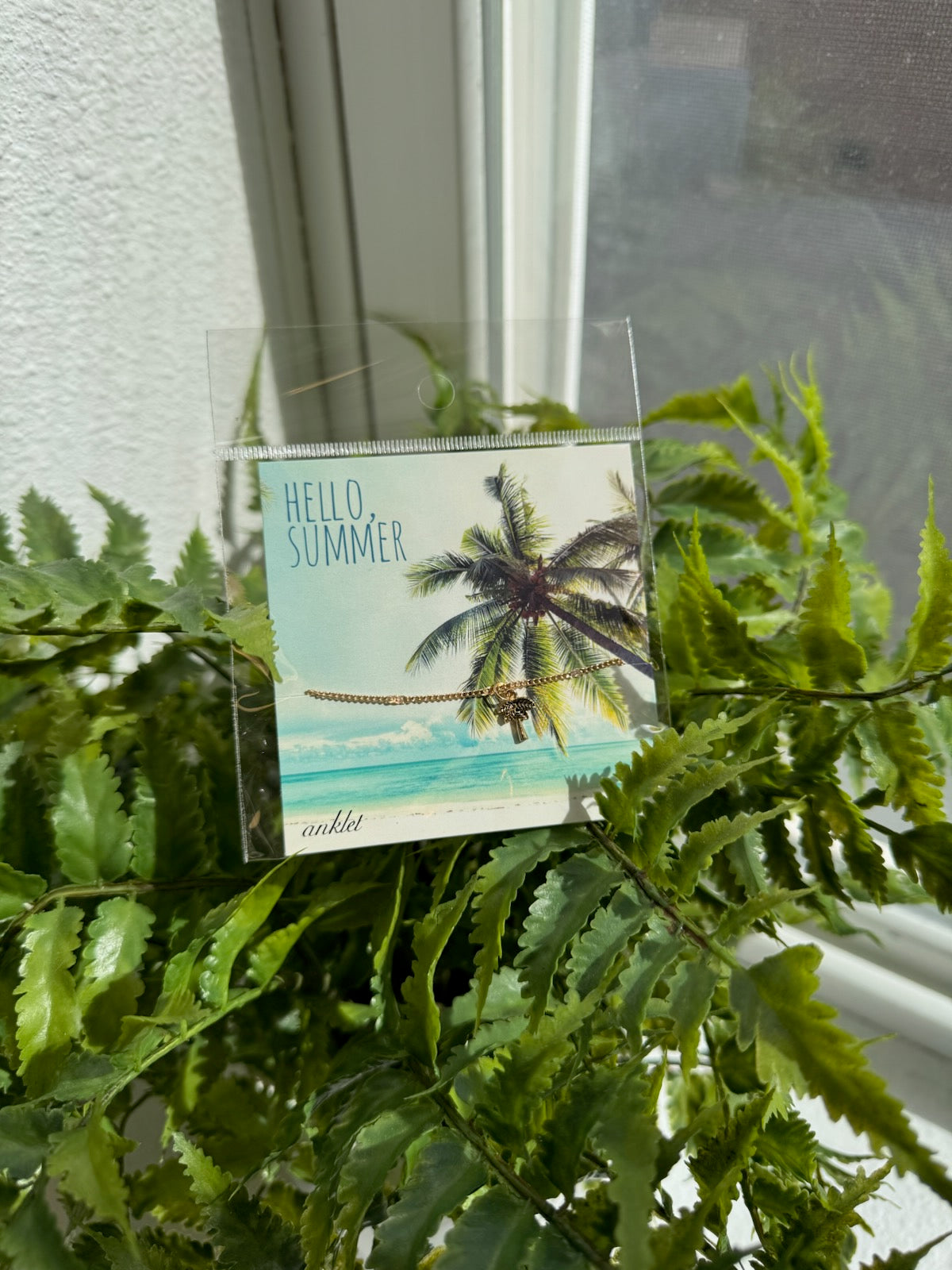 Palm Tree Ankle Bracelet-Ankle Bracelets-Fame-The Silo Boutique, Women's Fashion Boutique Located in Warren and Grand Forks North Dakota