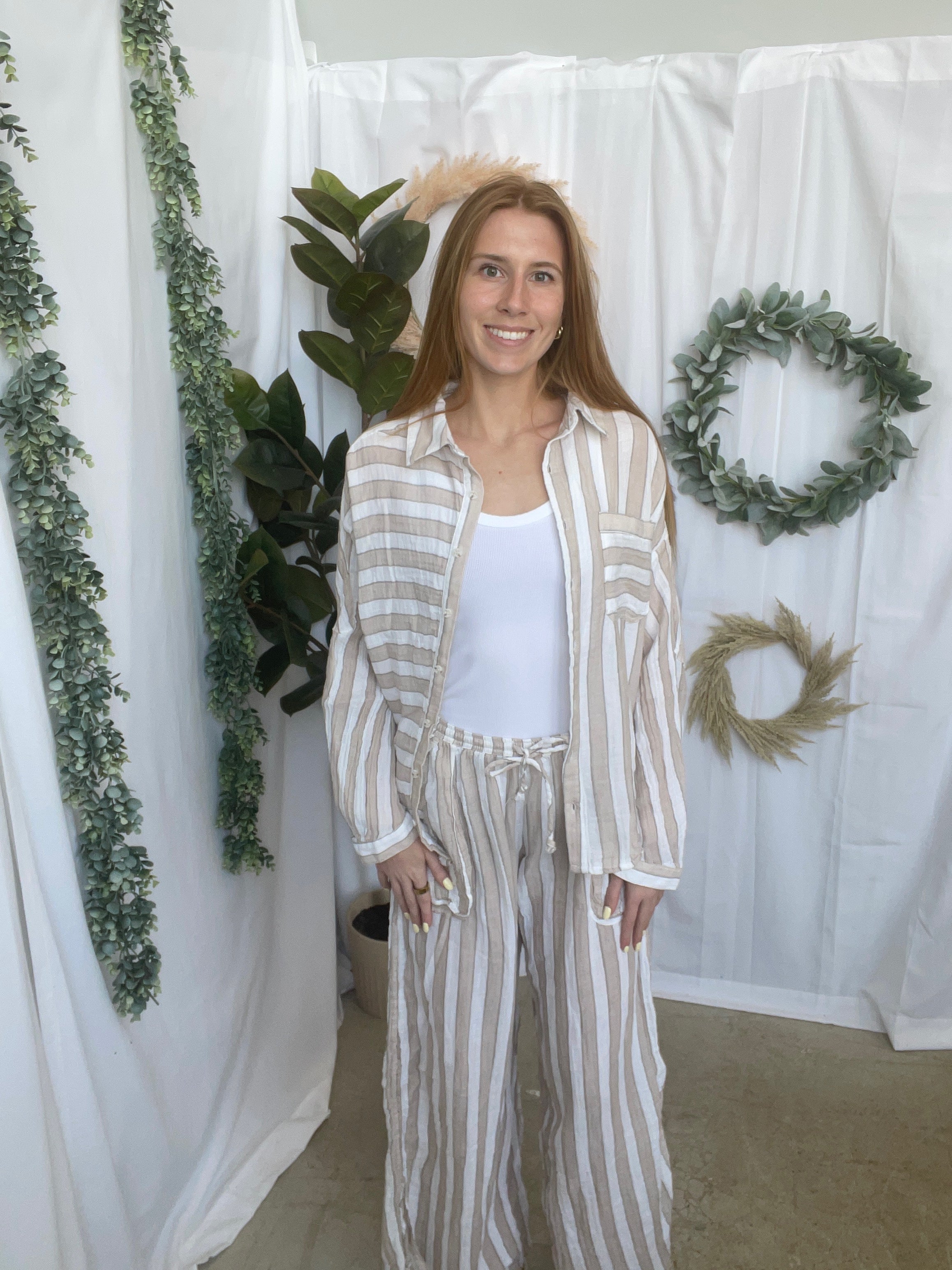 Soft Double Gauze Button Down Top-Long Sleeve Tops-cotierra-The Silo Boutique, Women's Fashion Boutique Located in Warren and Grand Forks North Dakota