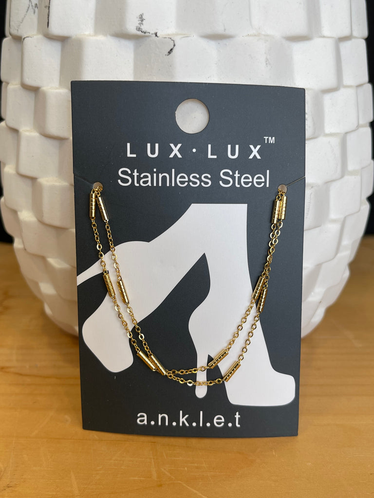 Double Chain Ankle Bracelet-Ankle Bracelets-Dallas Market-The Silo Boutique, Women's Fashion Boutique Located in Warren and Grand Forks North Dakota