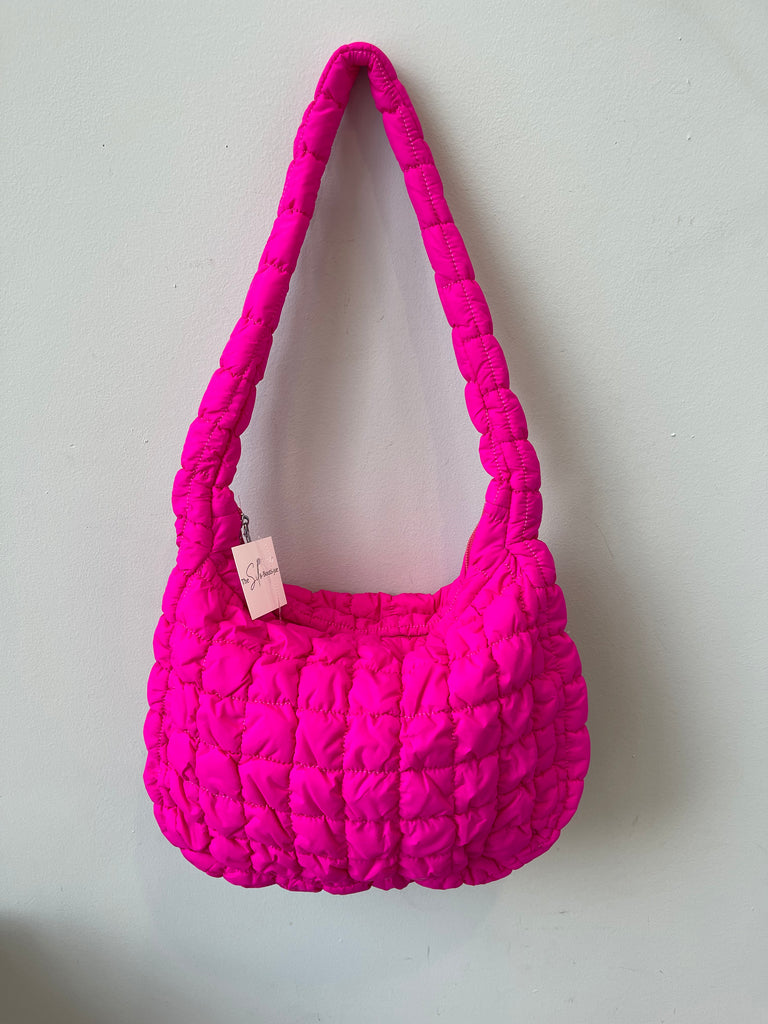 Kaydee Quilted Puff Tote Purse-Purses-kaydee-The Silo Boutique, Women's Fashion Boutique Located in Warren and Grand Forks North Dakota