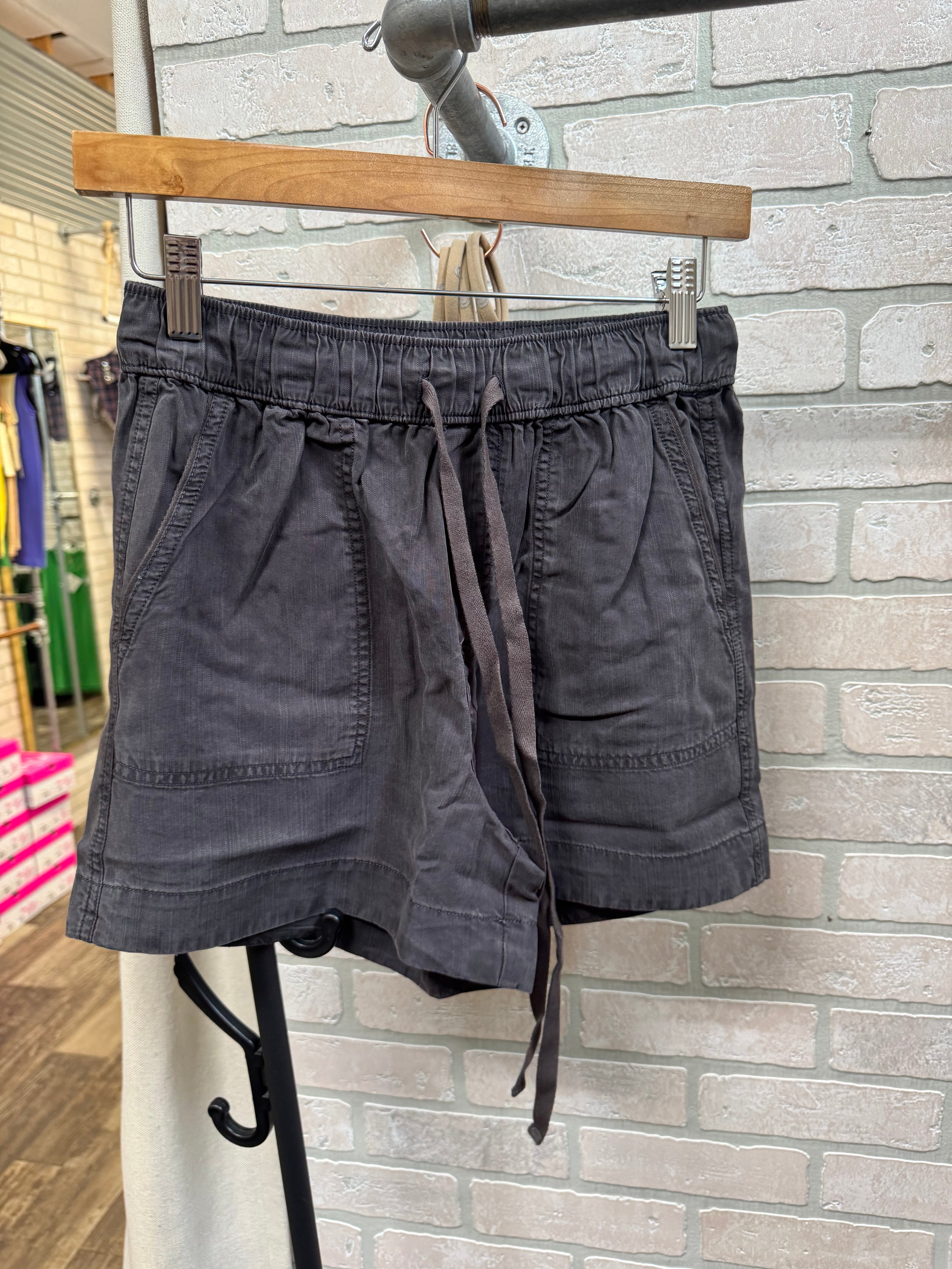 Cool Tencel Shorts-Charcoal-Shorts-be cool-The Silo Boutique, Women's Fashion Boutique Located in Warren and Grand Forks North Dakota