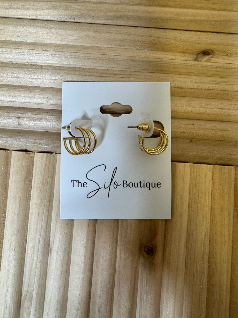 Mini Line Earrings-earrings-Fame-The Silo Boutique, Women's Fashion Boutique Located in Warren and Grand Forks North Dakota