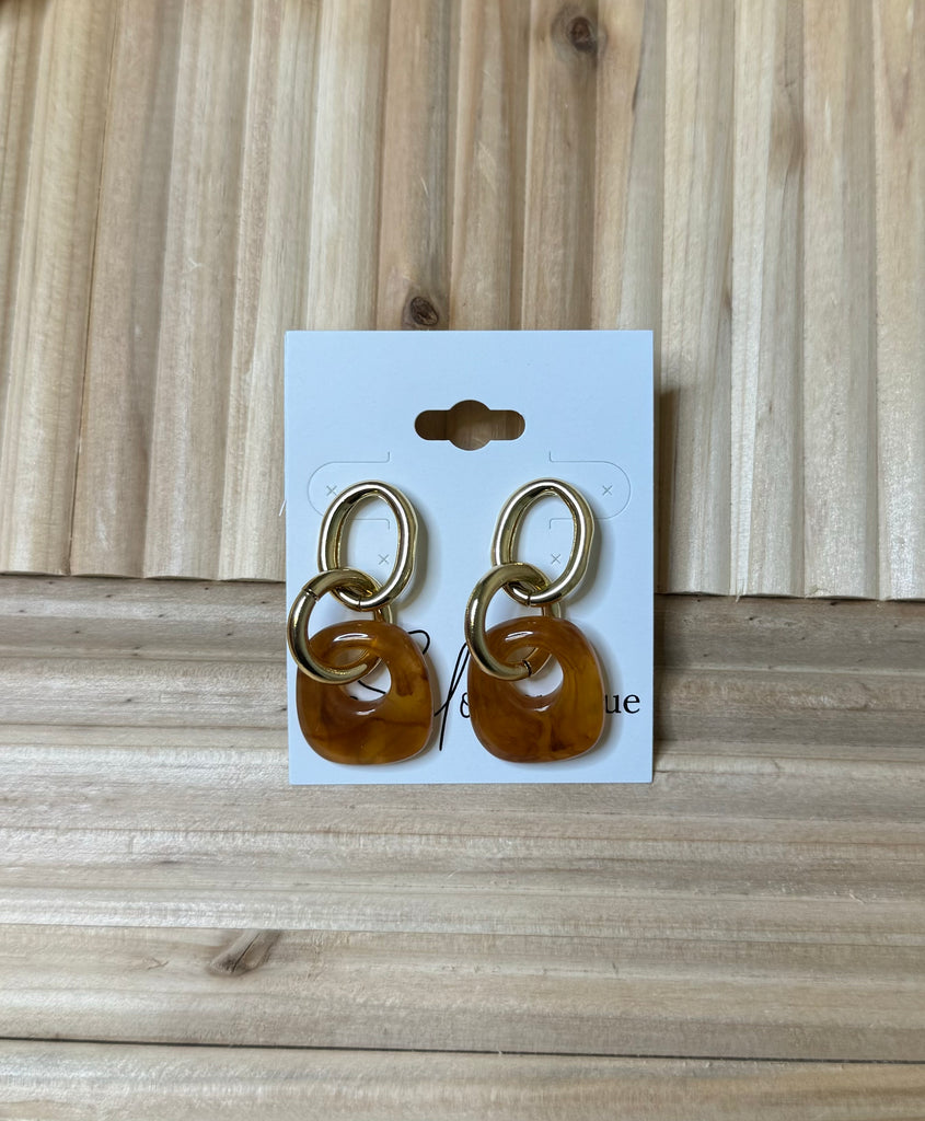 Brown Dangle Drop Earrings-earrings-Fame-The Silo Boutique, Women's Fashion Boutique Located in Warren and Grand Forks North Dakota