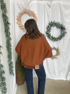 Farah Fringe Cardigan-Camel-Cardigans-staccato-The Silo Boutique, Women's Fashion Boutique Located in Warren and Grand Forks North Dakota