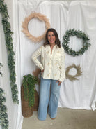 Embroidered Floral Vintage Cream Top-Long Sleeve Tops-mystree-The Silo Boutique, Women's Fashion Boutique Located in Warren and Grand Forks North Dakota