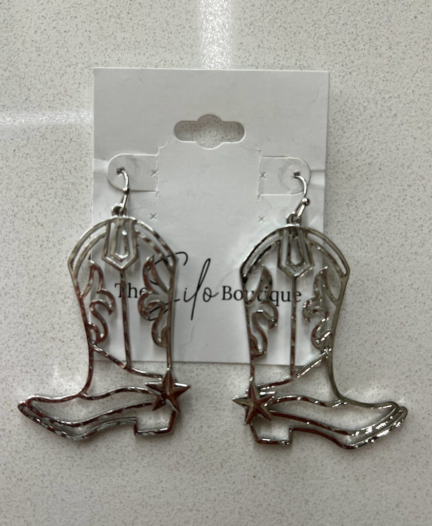 Boot Star Earrings-earrings-Dallas Market-The Silo Boutique, Women's Fashion Boutique Located in Warren and Grand Forks North Dakota