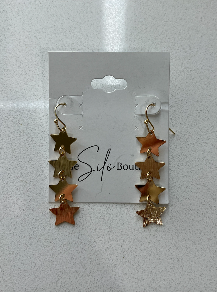 Dangle Star Earrings-earrings-camel threads-The Silo Boutique, Women's Fashion Boutique Located in Warren and Grand Forks North Dakota