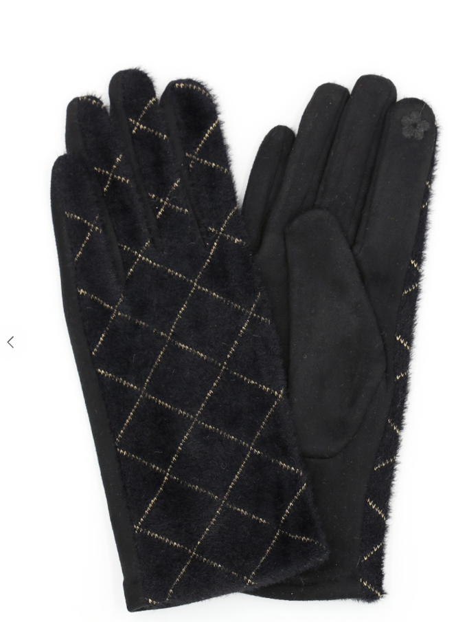 Diamond Gloves-Gloves & Mittens-Avenue Zoe-The Silo Boutique, Women's Fashion Boutique Located in Warren and Grand Forks North Dakota