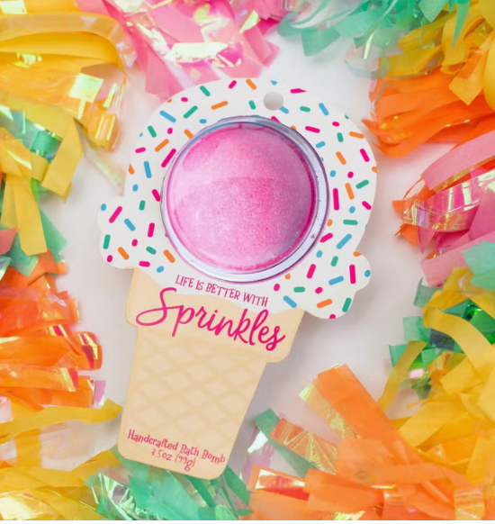 Sprinkles Ice Cream Bath Bomb-Bath Bombs-Cait + Co-The Silo Boutique, Women's Fashion Boutique Located in Warren and Grand Forks North Dakota