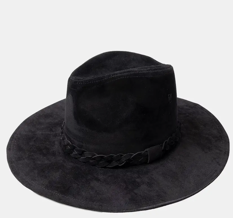 Jen & Co Suede Fedora w/ Braided Band-hats-Jen and Co-The Silo Boutique, Women's Fashion Boutique Located in Warren and Grand Forks North Dakota