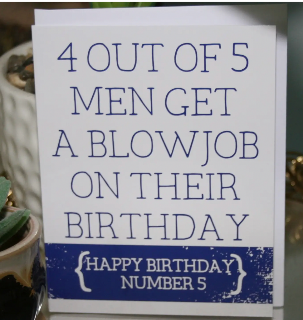 Birthday Blowjob Greeting Card-Cards-crooked halo-The Silo Boutique, Women's Fashion Boutique Located in Warren and Grand Forks North Dakota