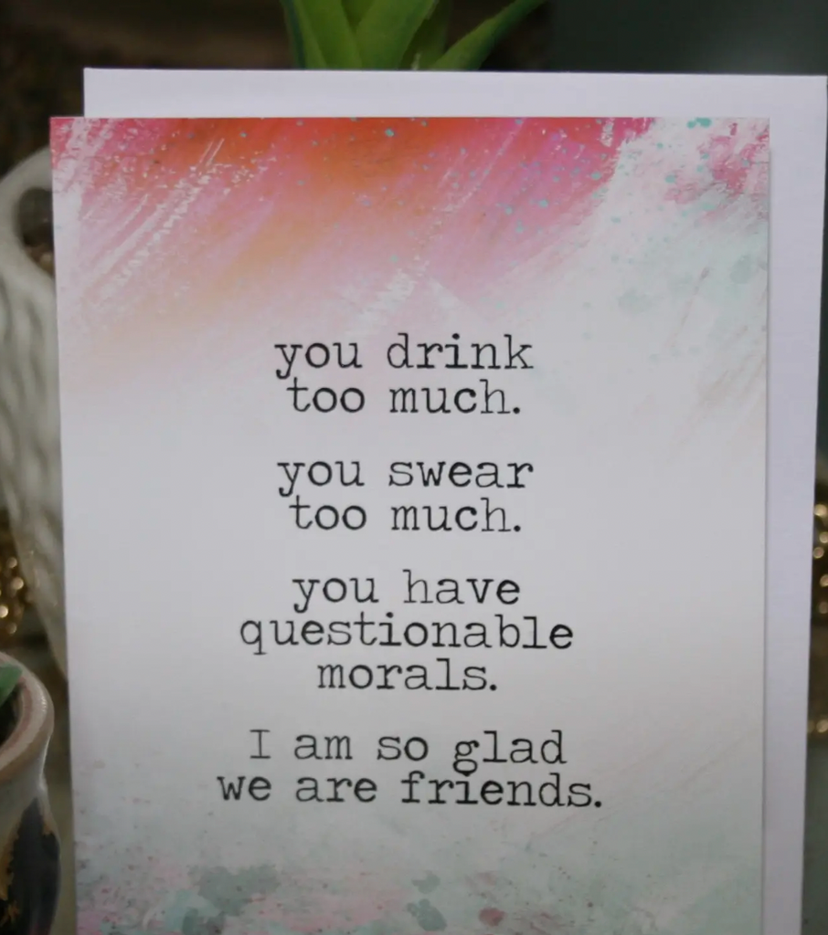 I'm Glad We Are Friends Greeting Card-Cards-crooked halo-The Silo Boutique, Women's Fashion Boutique Located in Warren and Grand Forks North Dakota