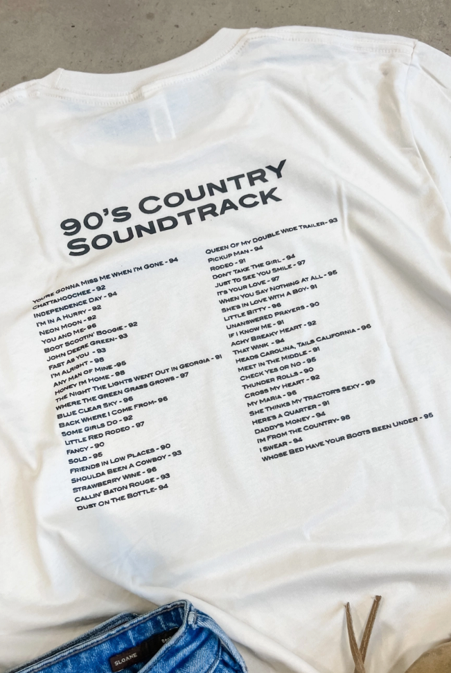 '90s Country Soundtrack' Tee-Graphic Tees-american farm company-The Silo Boutique, Women's Fashion Boutique Located in Warren and Grand Forks North Dakota