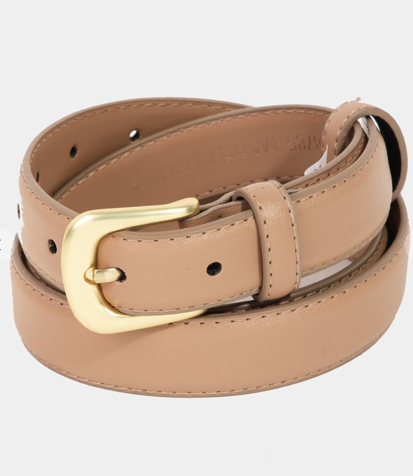 Timeless Belt-Tan-Belts-Fame-The Silo Boutique, Women's Fashion Boutique Located in Warren and Grand Forks North Dakota