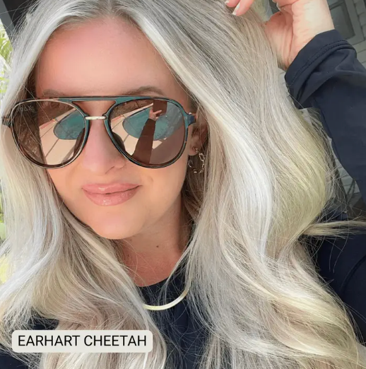 Dax Earhart Cheetah Sunglasses-Sunglasses-dax-The Silo Boutique, Women's Fashion Boutique Located in Warren and Grand Forks North Dakota