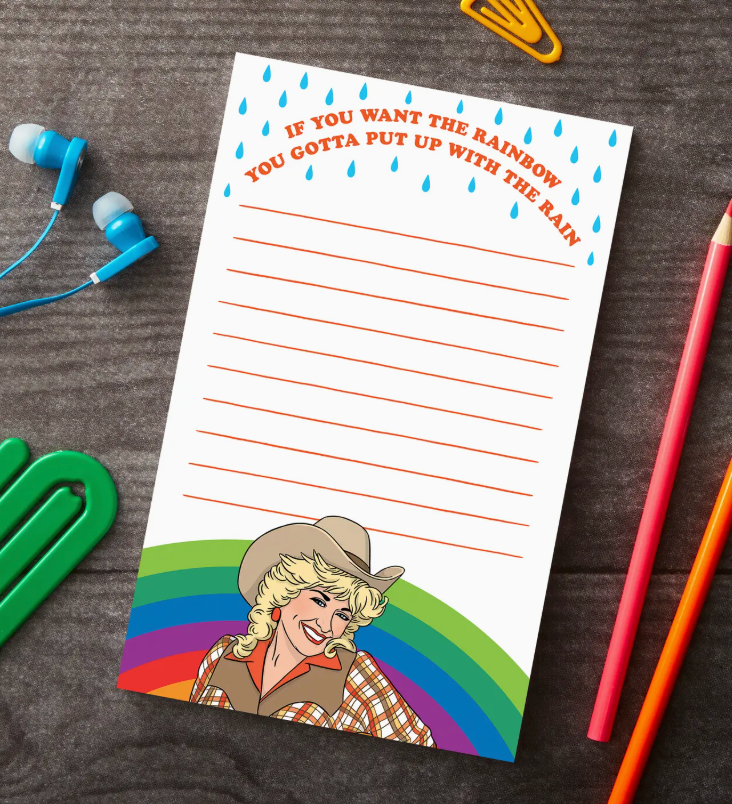 Dolly Cowgirl Rainbow Stationery-note pads-fair-The Silo Boutique, Women's Fashion Boutique Located in Warren and Grand Forks North Dakota