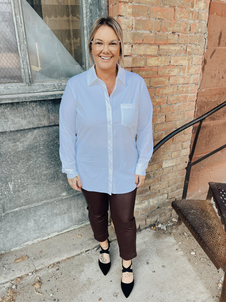 Schiffer Button Down by Lysse-Long Sleeves-lysse-The Silo Boutique, Women's Fashion Boutique Located in Warren and Grand Forks North Dakota