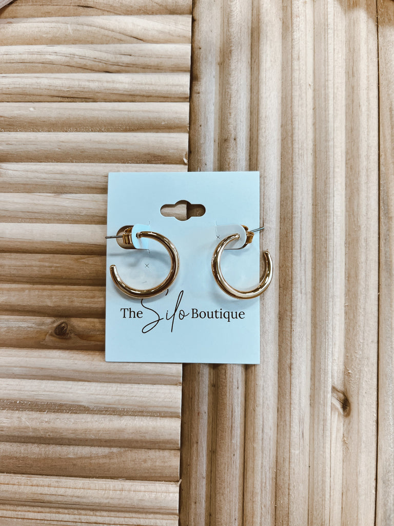 Kenze Gold Dipped Mini Hoop Earrings-earrings-kennze-The Silo Boutique, Women's Fashion Boutique Located in Warren and Grand Forks North Dakota