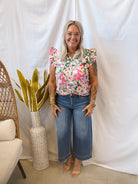 Wildflower Bloom Top-Short Sleeve Tops-les amis-The Silo Boutique, Women's Fashion Boutique Located in Warren and Grand Forks North Dakota