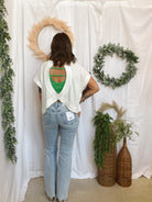 Trina Open Back Tee-White-Short Sleeve Tops-hyfve-The Silo Boutique, Women's Fashion Boutique Located in Warren and Grand Forks North Dakota