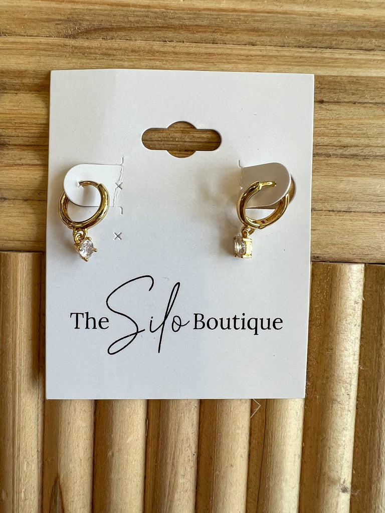 Mini Stud Hoop Earrings-Earrings-Fame-The Silo Boutique, Women's Fashion Boutique Located in Warren and Grand Forks North Dakota