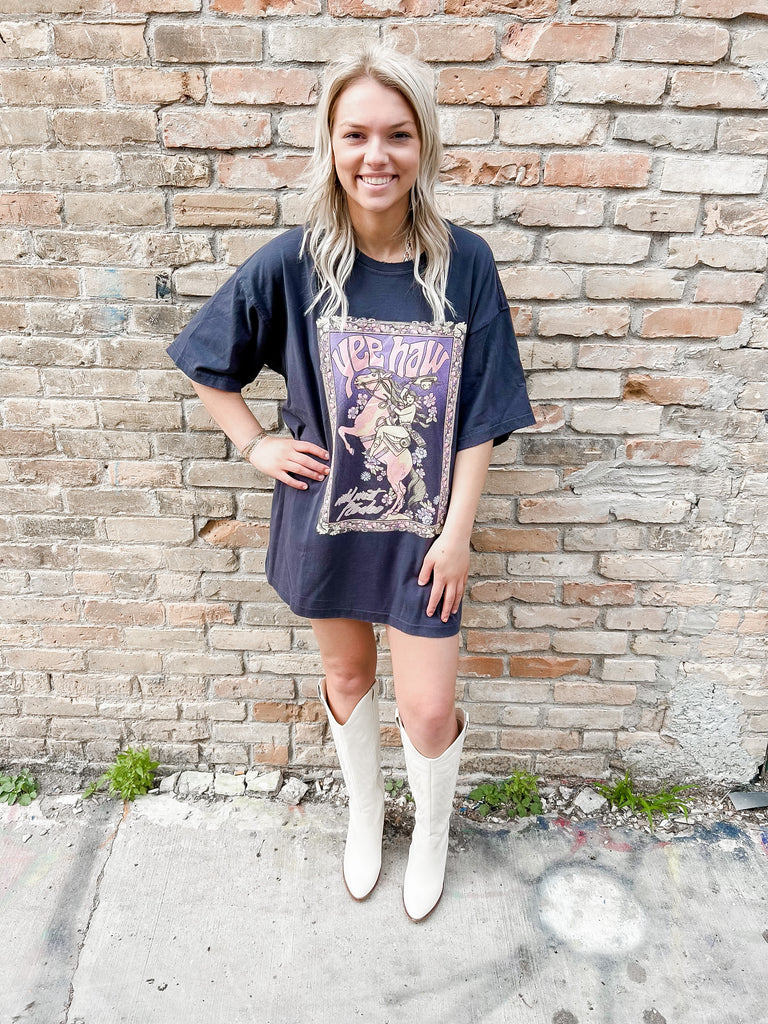 Wild West Yee Haw Tee-Graphic Tees-zutter-The Silo Boutique, Women's Fashion Boutique Located in Warren and Grand Forks North Dakota