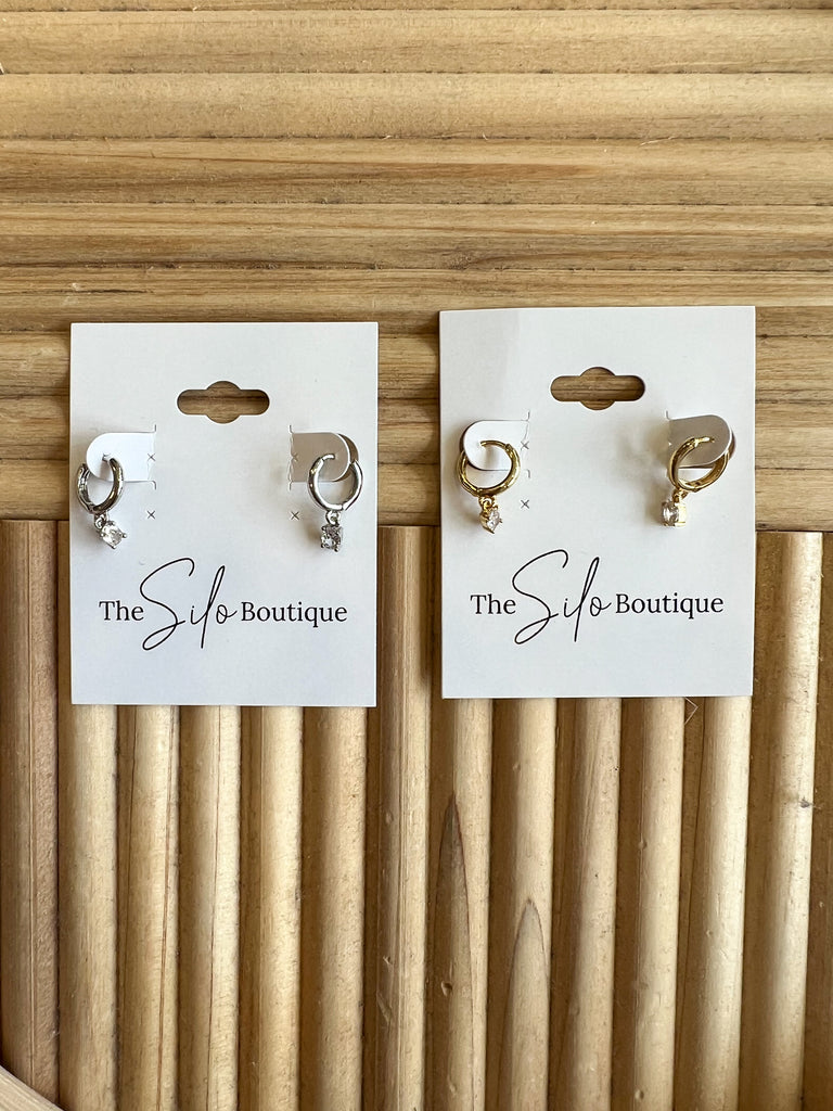 Mini Stud Hoop Earrings-Earrings-Fame-The Silo Boutique, Women's Fashion Boutique Located in Warren and Grand Forks North Dakota