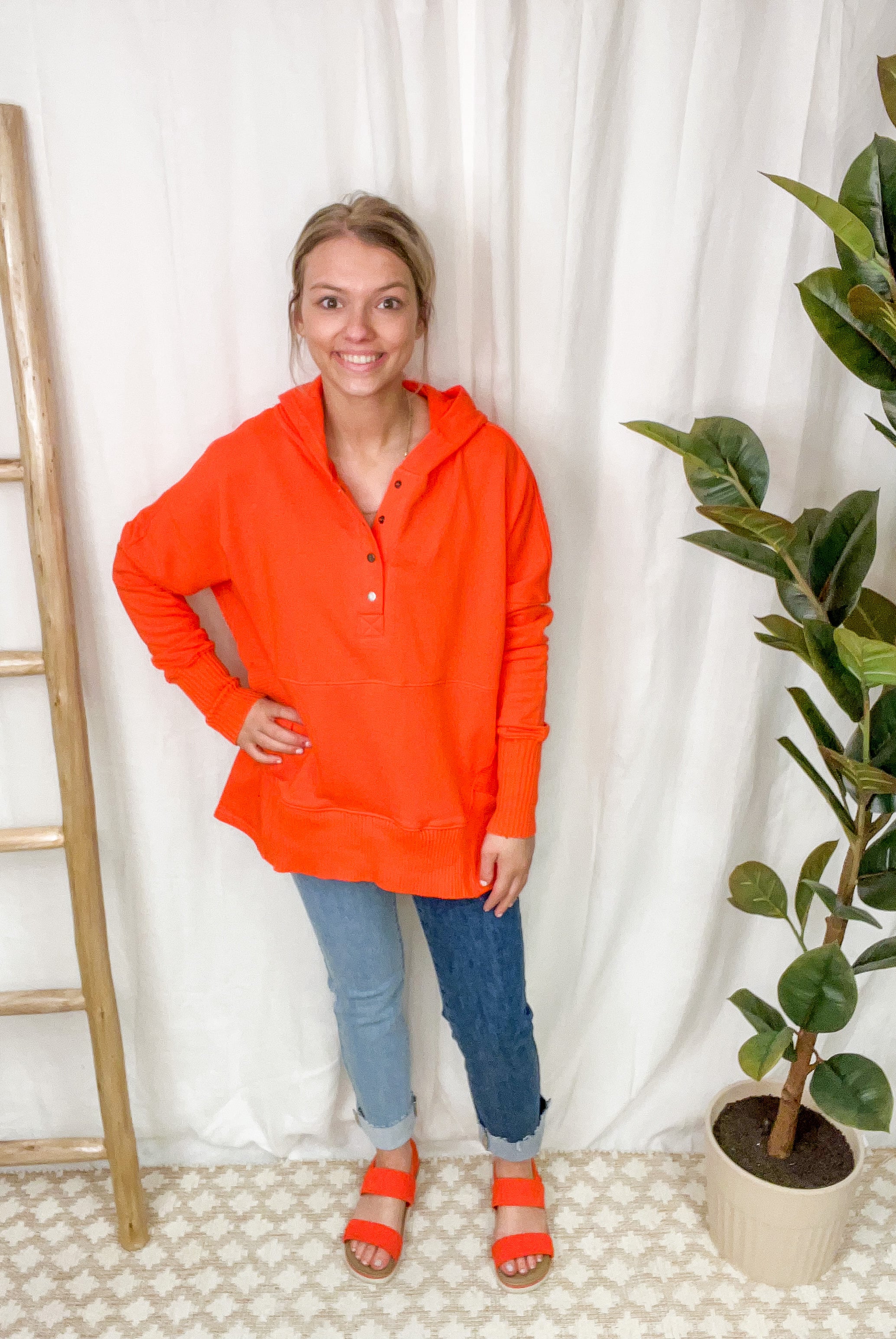 Cozy and Bright Snap Pullover-Sweatshirts-bucketlist-The Silo Boutique, Women's Fashion Boutique Located in Warren and Grand Forks North Dakota